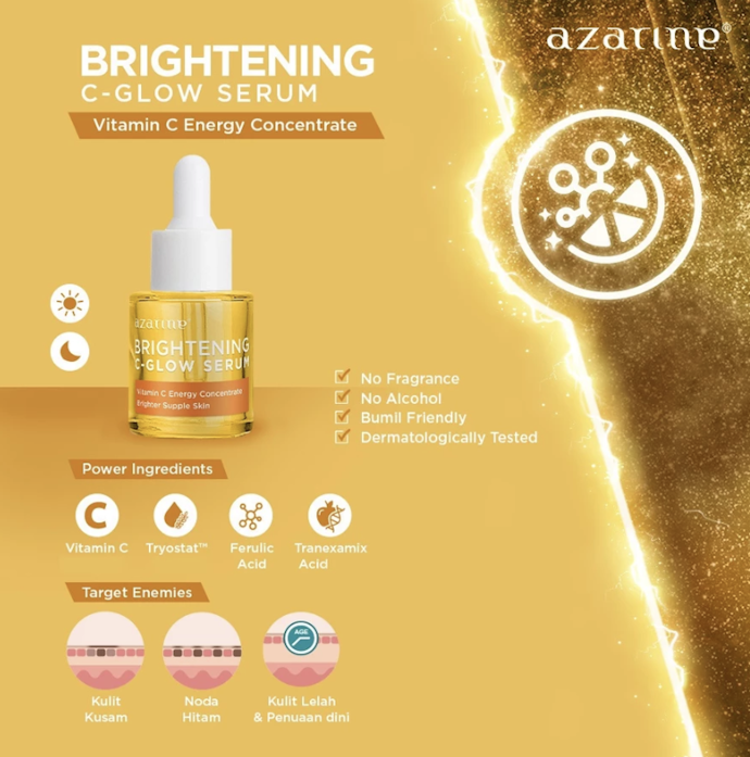 Vitamin C, pilihan untuk mencerahkan flek hitam atau kulit kusam akibat sinar UV atau aging