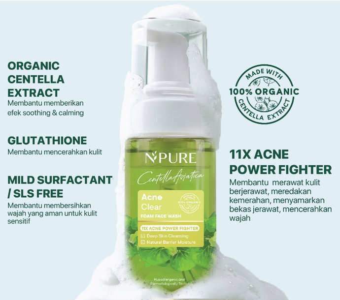 Soothing agent seperti Centella asiatica, chamomile, dan allantoin bantu menenangkan peradangan di kulit sensitif