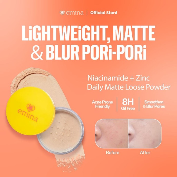Matte finish: Memberikan hasil bebas minyak, cocok untuk pemilik kulit berminyak