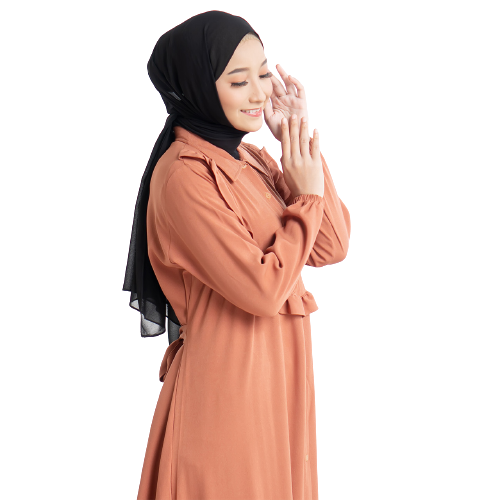 Gamis sifon crepe, lebih tebal dan elastis