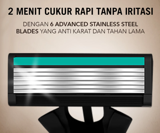 Barber Daily: Hadir dengan 6 mata pisau tajam dari material stainless steel yang antikarat