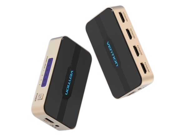 HDMI splitter Vention: Ukurannya compact sehingga praktis dibawa bepergian