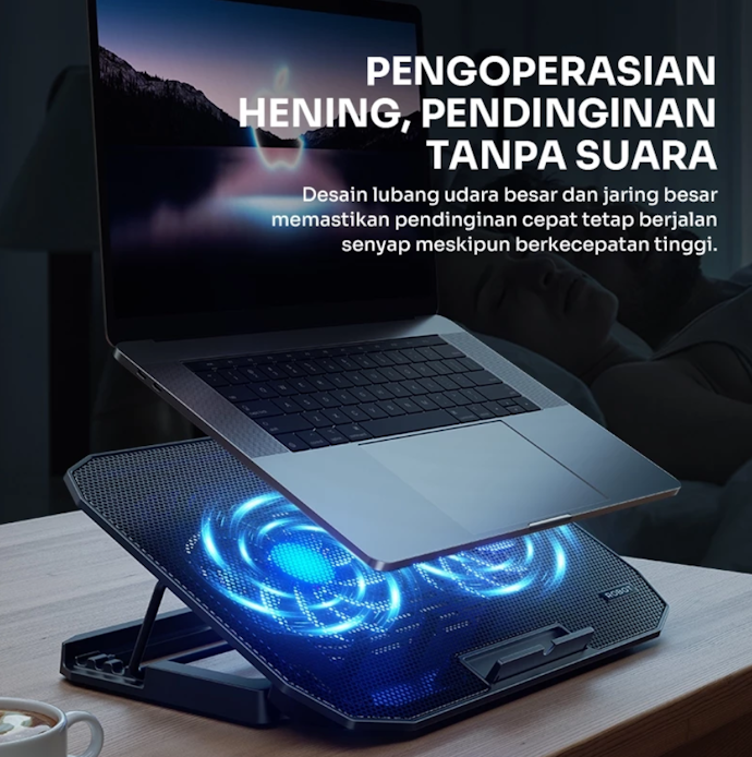 Utamakan cooling pad dengan tingkat kebisingan 20–30 dB agar suasana di sekitar tetap tenang