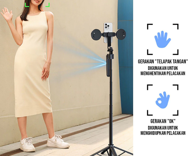 Face tracking: Wajah Anda selalu berada di tengah bingkai (pusat frame)