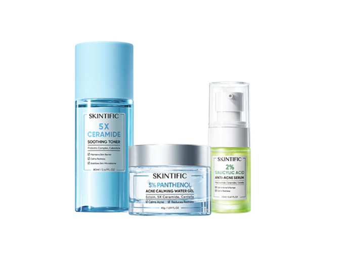 Untuk perawatan kulit berminyak dan berjerawat: Paket Anti Acne set dan Exfoliating set