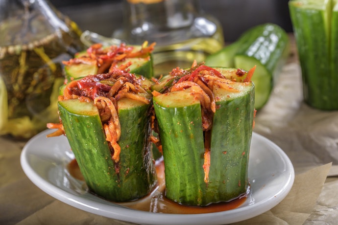 Oi sobagi kimchi (kimchi timun): Rasanya segar dan pas untuk musim panas