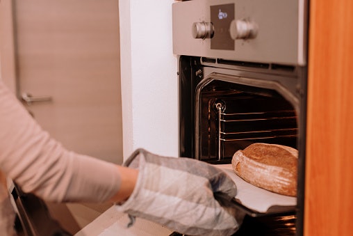 Sarung tangan oven pendek, lebih fleksibel saat bergerak
