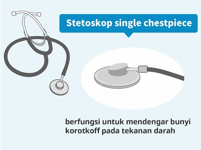 Single chestpiece, memadai untuk memeriksa tekanan darah