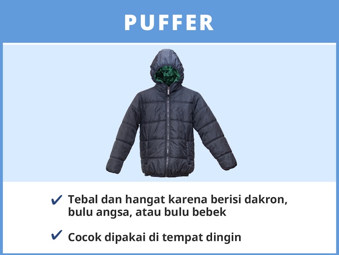 Puffer: Menghangatkan tubuh saat cuaca ekstrem