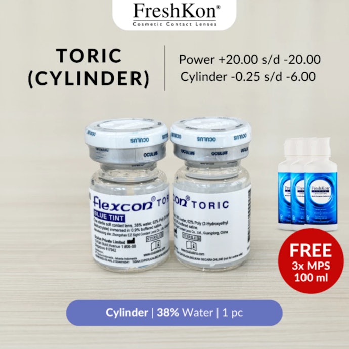 Untuk mata silinder >1, prioritaskan RGP atau hardlens; Untuk silinder di bawah 1, softlens toric bisa digunakan
