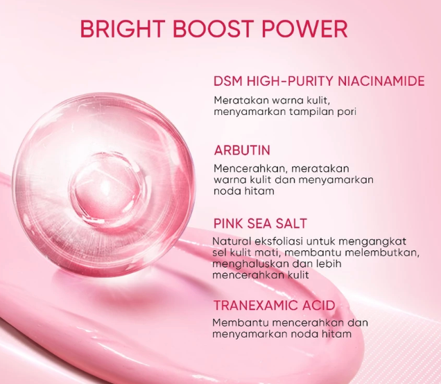 Untuk mencerahkan kulit kusam, gunakan yang mengandung AHA dengan tambahan brightening agent