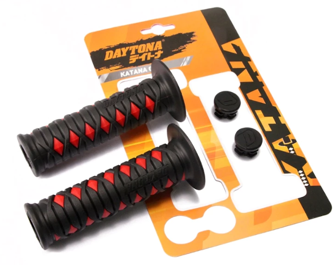 Untuk motor touring, sport, atau trail: Handgrip kombinasi bahan busa dan PU, atau silikon dan PU, dengan pola agresif lebih ideal