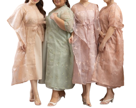 Dress satin dengan outer tile atau brokat: Lebih tertutup tetapi tetap menarik