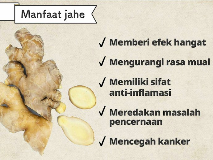 Jahe: Menghangatkan tubuh dan mengurangi mual