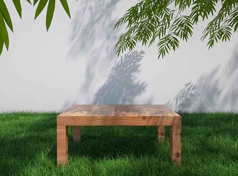 Meja lesehan persegi panjang, variatif dalam desain dan warna