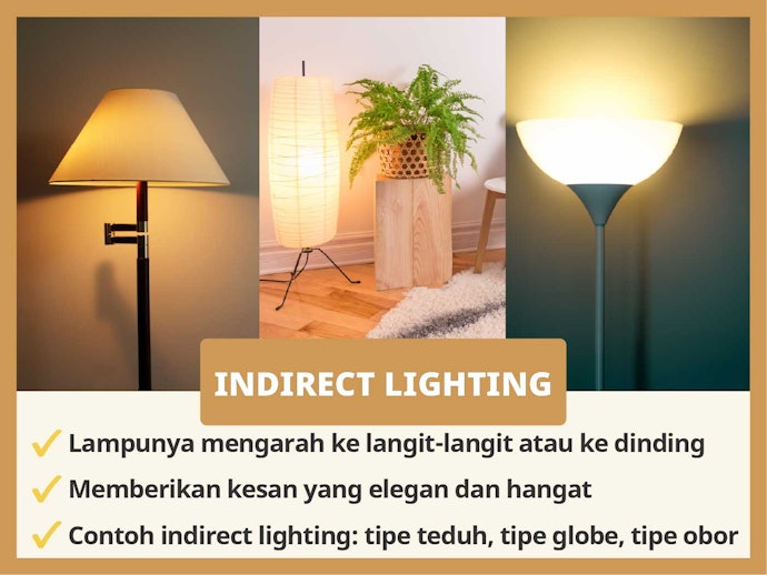 Indirect lighting, hadirkan suasana sendu dan romantis di malam hari