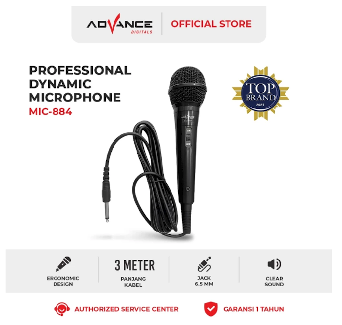 Advance: Menyediakan banyak pilihan mic karaoke dynamic dengan harga mulai dari 50 ribuan