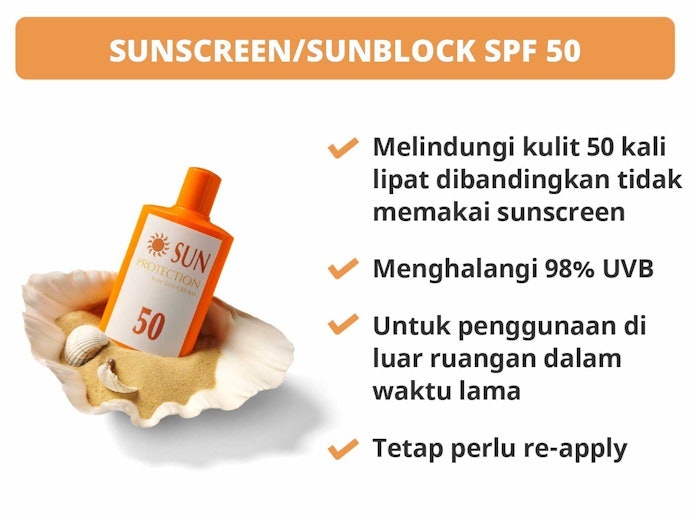 Namun, jika kulit bermasalah dengan pigmentasi, utamakan SPF 50 dan PA+++