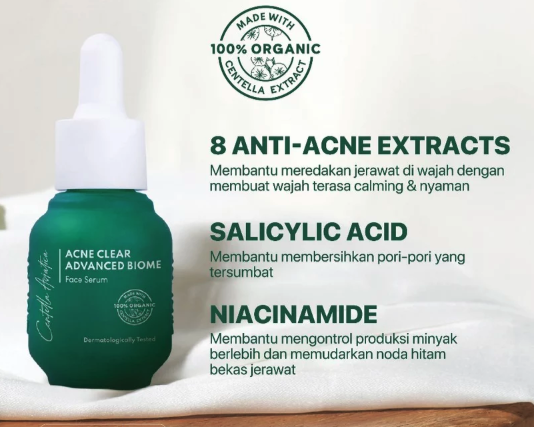 Atasi adult acne: Pilih kandungan seperti green tea, salicylic acid, dan Centella asiatica