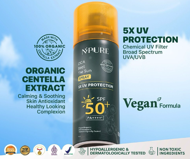 Kulit sensitif atau kulit berjerawat meradang: Pilih hybrid sunscreen yang minim iritan dengan tambahan soothing agent seperti bisabolol