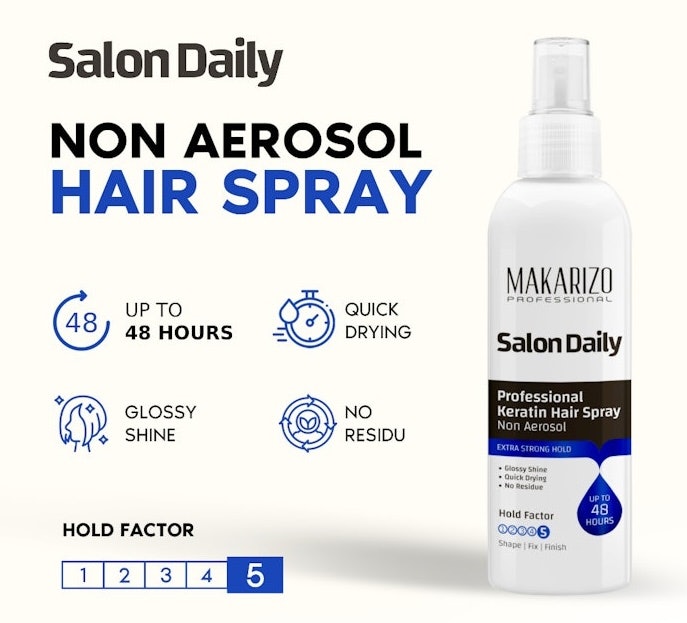Hair spray: Untuk mengunci gaya rambut agar tahan lama
