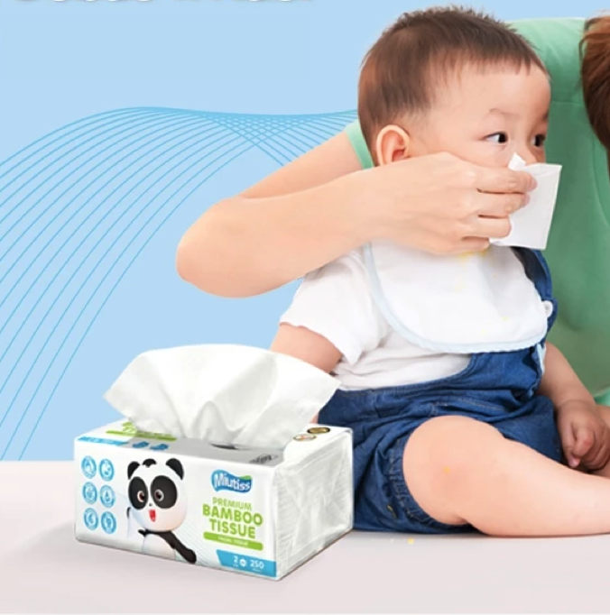 Facial tissue: Lebih lembut dan tipis, cocok untuk membersihkan kotoran ringan
