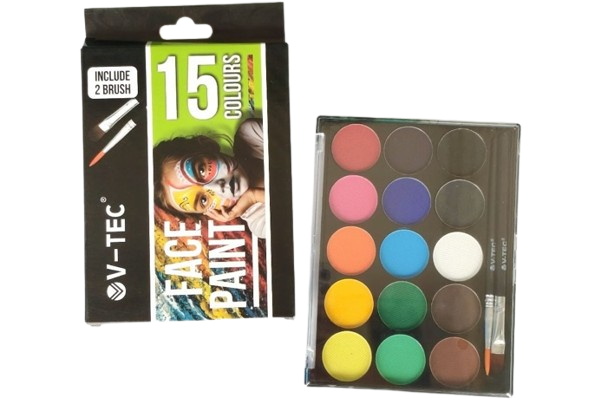 V-Tec dan GALT: Memiliki varian all-in-one kit face paint yang praktis dengan klaim aman untuk kulit