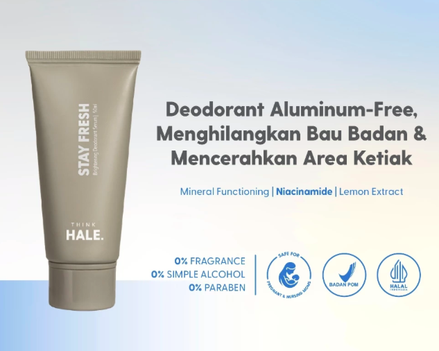 Untuk mencerahkan ketiak hitam: Pilih natural deodorant dengan kandungan niacinamide
