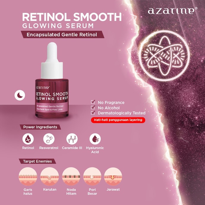 Retinol 0,25%-1%: Meminimalkan risiko iritasi pada pemula atau kulit sensitif
