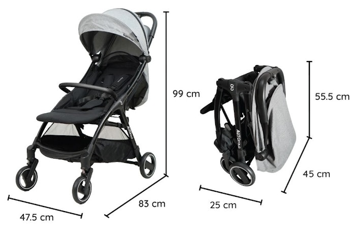 Akan lebih baik lagi bila dimensi stroller saat dilipat tidak lebih dari 56 x 36 cm