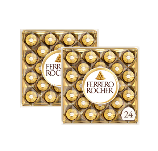 Ferrero Rocher, coklat lembut yang mewah dengan isian hazelnut yang renyah