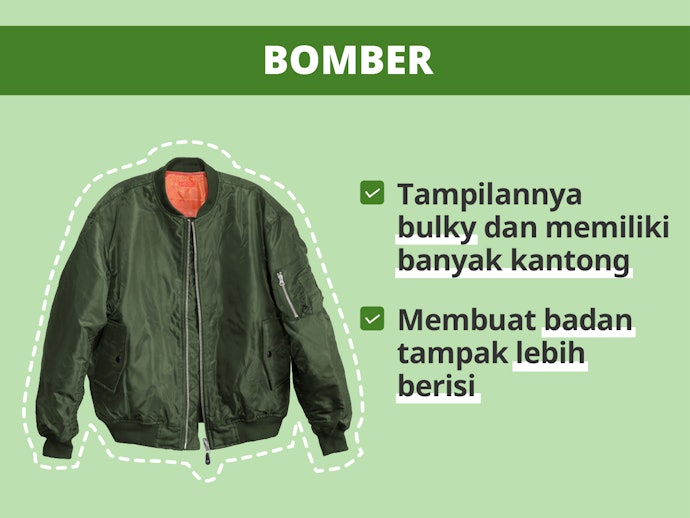 Bomber: Model jaket kekinian yang menghangatkan sekaligus menjadikan tubuh tampak lebih berisi