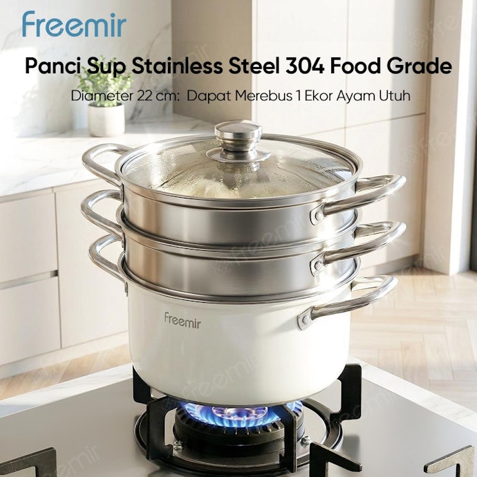 Panci stainless steel dikenal awet, tahan karat, dan tidak mudah penyok