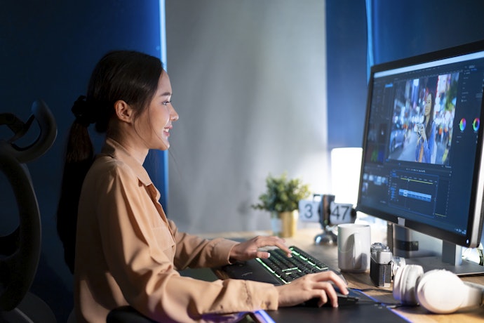Monitor dengan resolusi 4K atau di atasnya, pas untuk profesional atau pekerjaan berbasis visual