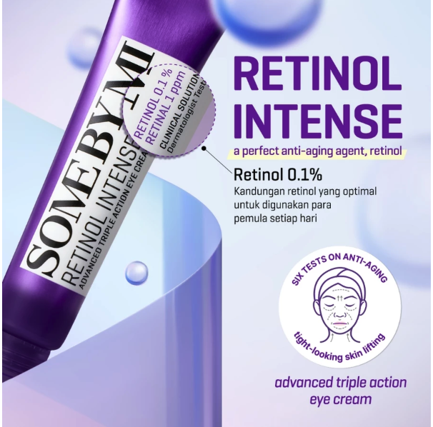 Jika kantung mata disertai kerutan, utamakan yang mengandung bahan anti aging seperti retinol