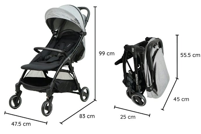 Akan lebih baik lagi bila dimensi stroller saat dilipat tidak lebih dari 56 x 36 cm