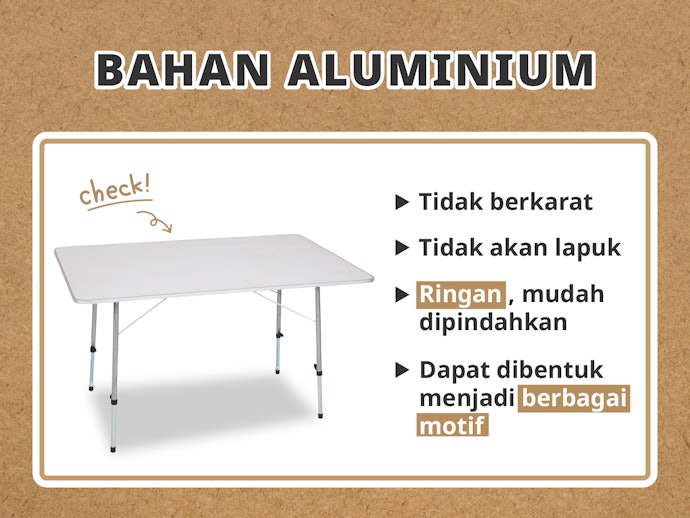 Aluminium: Tahan lama sekaligus ringan