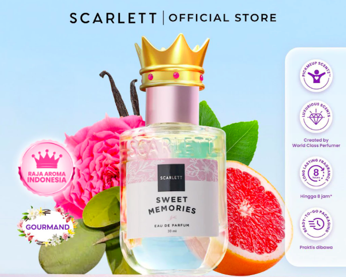 Scarlett - Sweet Memories: Harga sangat terjangkau dengan wangi yang lembut dan manis