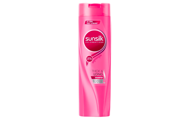 Shampo Sunsilk pink, menjadikan rambut lebih tebal dan panjang