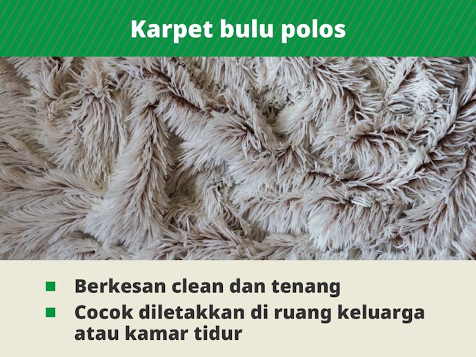 Corak polos: Memberikan nuansa homey