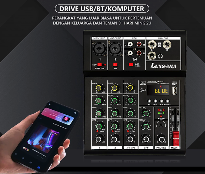 Untuk podcaster pemula, pilih mixer 2–4 channel dengan koneksi USB
