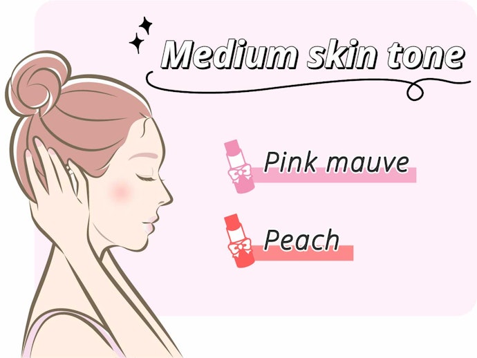 Warna mauve untuk kulit medium