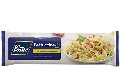 Fettuccine, pasta berbentuk panjang dan pipih