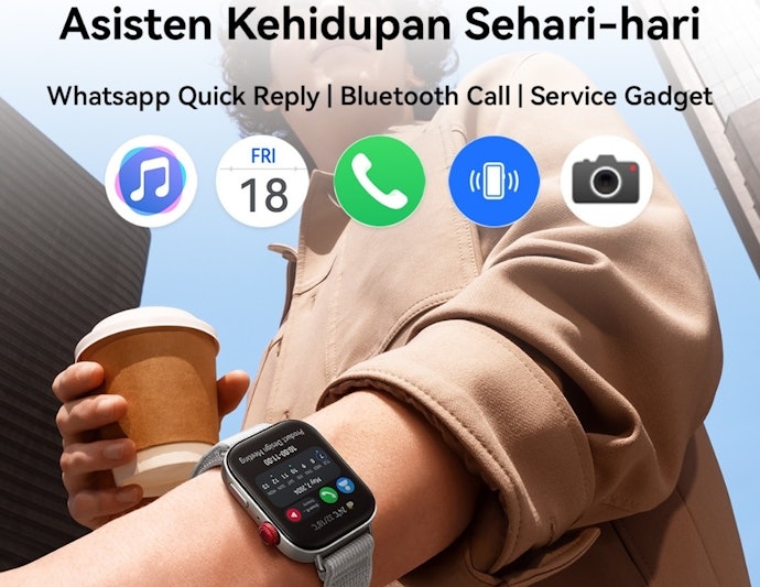 Notifikasi dan panggilan: Untuk membaca notifikasi dan melakukan panggilan telepon tanpa handphone
