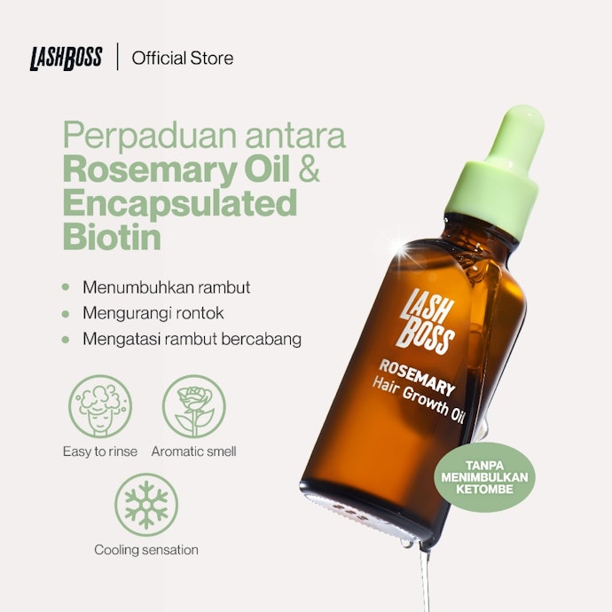 Untuk merangsang pertumbuhan rambut: Pilih rosemary oil yang dikombinasikan peppermint oil atau biotin