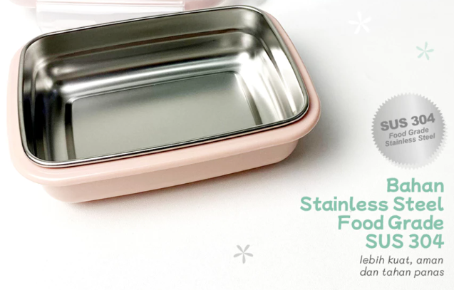 Stainless steel: Tahan panas, dapat menjaga suhu makanan