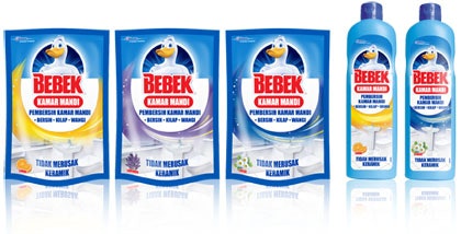 Bebek, menawarkan beragam bentuk pembersih kamar mandi