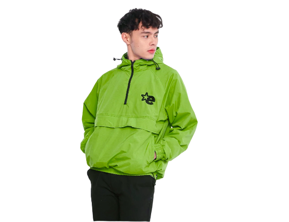 Pullover, jaket fungsional dengan saku dan tudung kepala