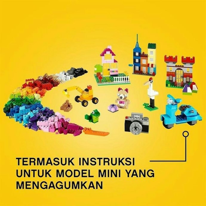 Untuk usia 1–2 tahun: LEGO dengan bricks berjumlah sedikit dan berwarna-warni