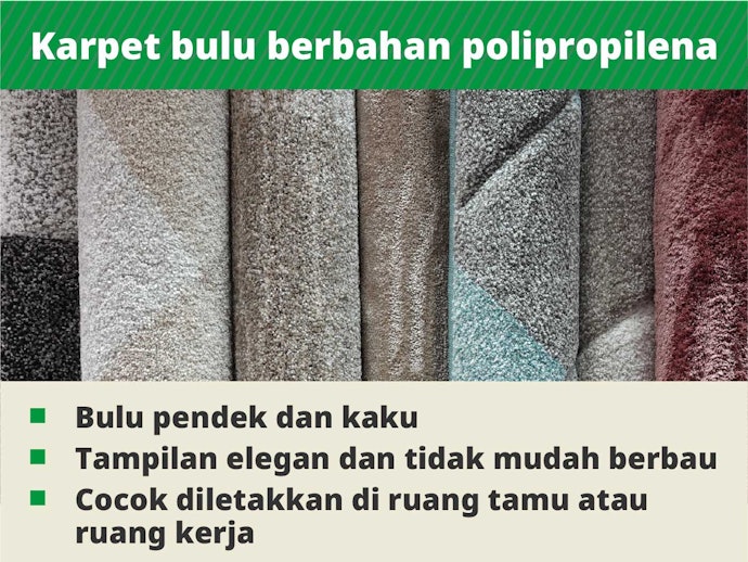Polipropilena: Lebih mudah dibersihkan dan tidak berbau